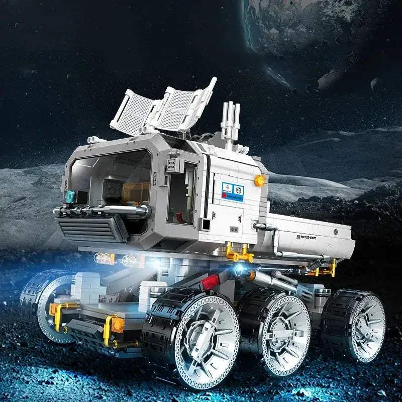 Space Building Blocks Set With Astronaut Figures And Moon Vehicle - ToylandEU