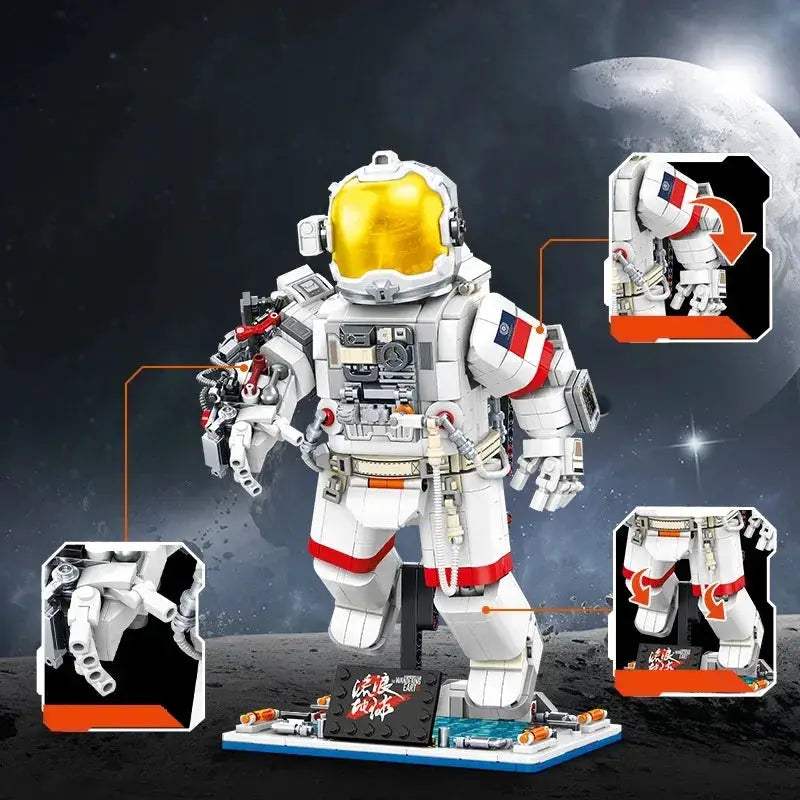 Space Building Blocks Set With Astronaut Figures And Moon Vehicle - ToylandEU