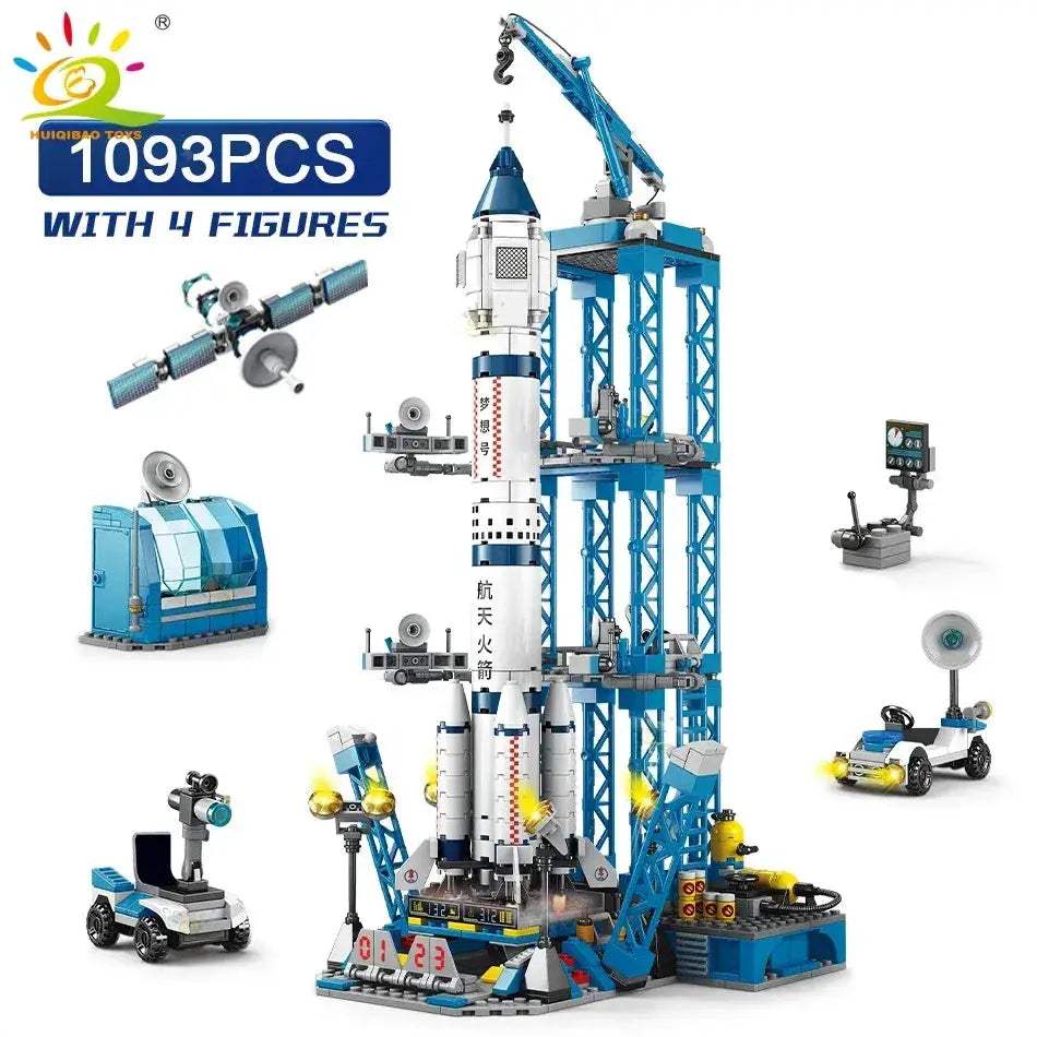Space Rocket Building Blocks With Astronaut Figure - ToylandEU