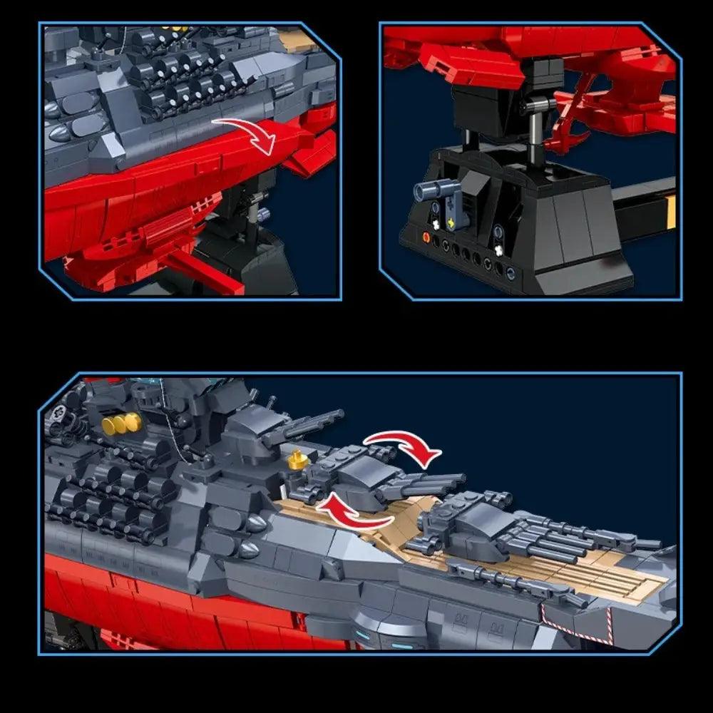  Space Ship Battleship Building Blocks Set With Lights -  ToylandEU™