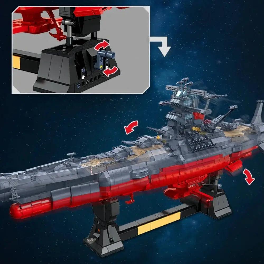  Space Ship Battleship Building Blocks Set With Lights -  ToylandEU™