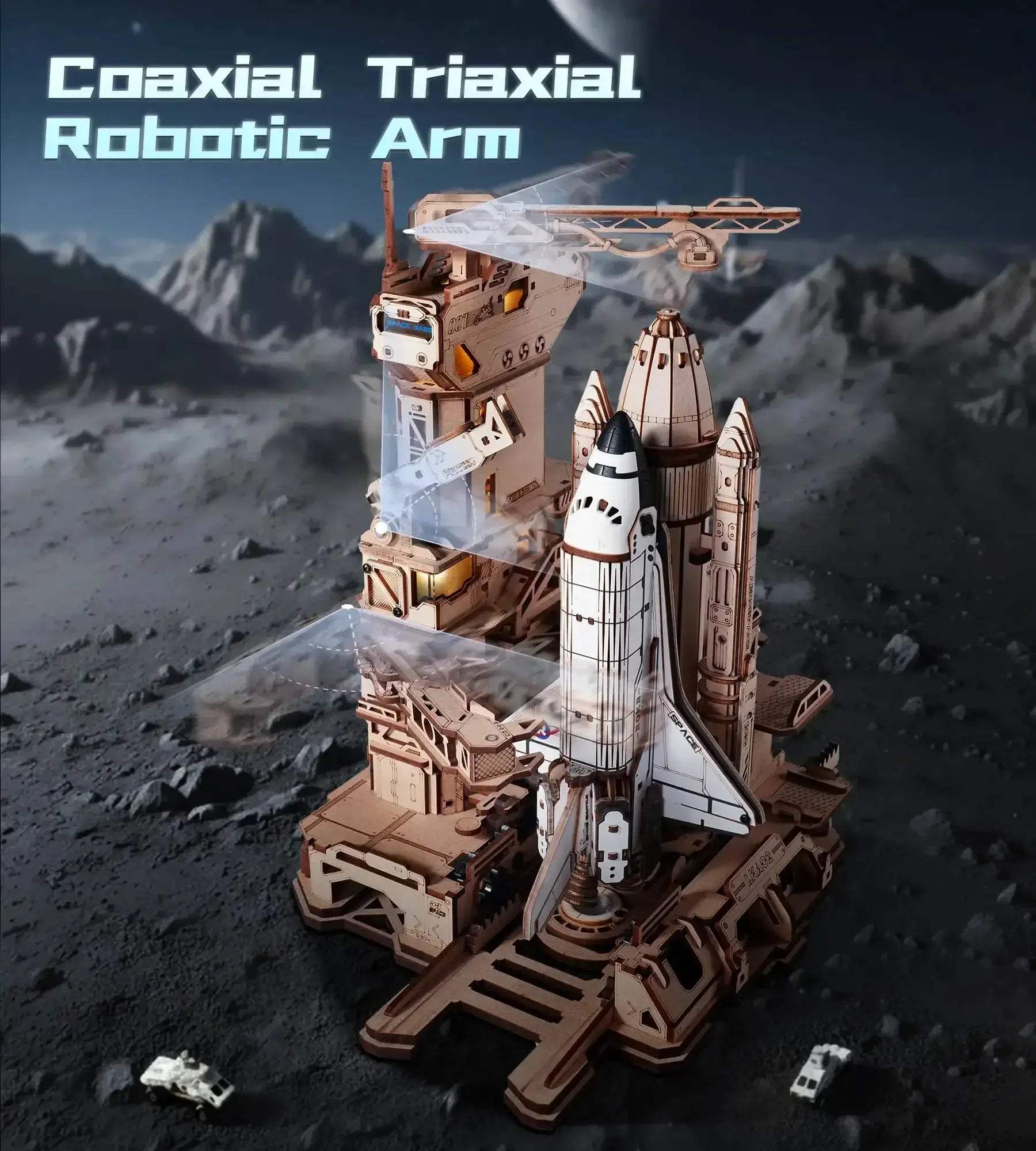 Space Shuttle 3D Wooden Puzzle with LED Illuminations - ToylandEU