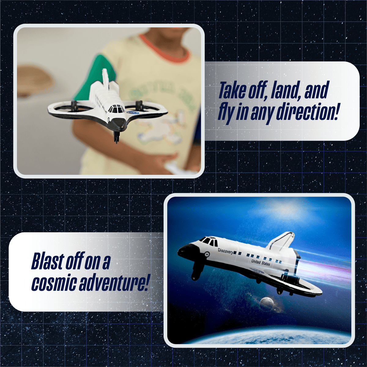 Space Shuttle Drone | Remote Control | Toylandeu™