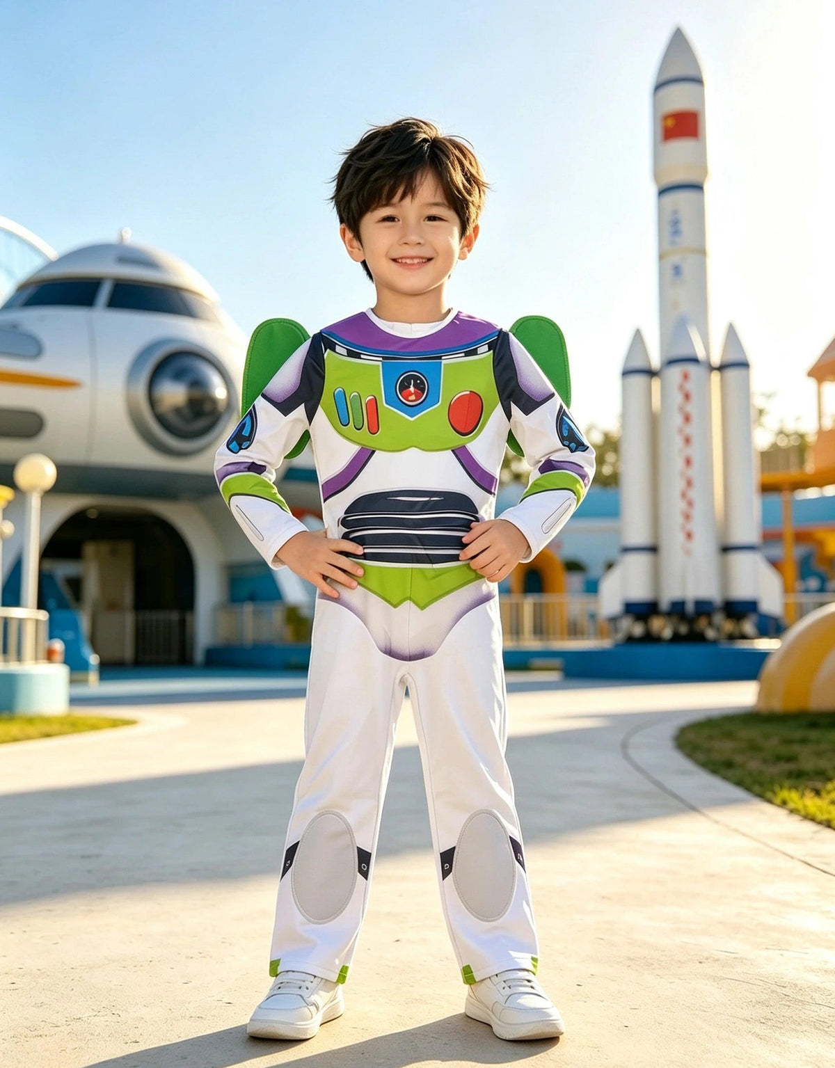 Space Themed Jumpsuit | Color Block Print | Toylandeu™