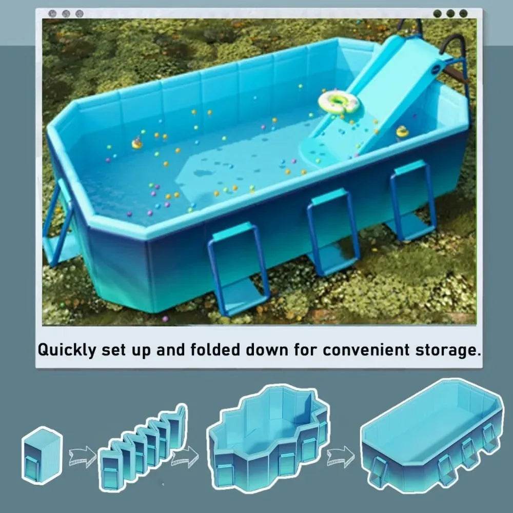 Spacious Folding Outdoor Pool – Extra Large Design for Kids and Adults - ToylandEU