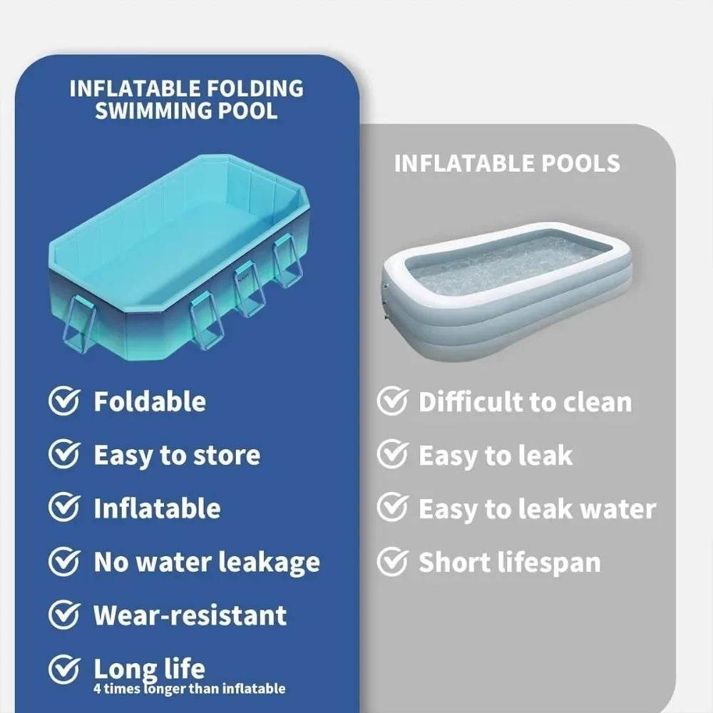 Spacious Folding Outdoor Pool – Extra Large Design for Kids and Adults - ToylandEU