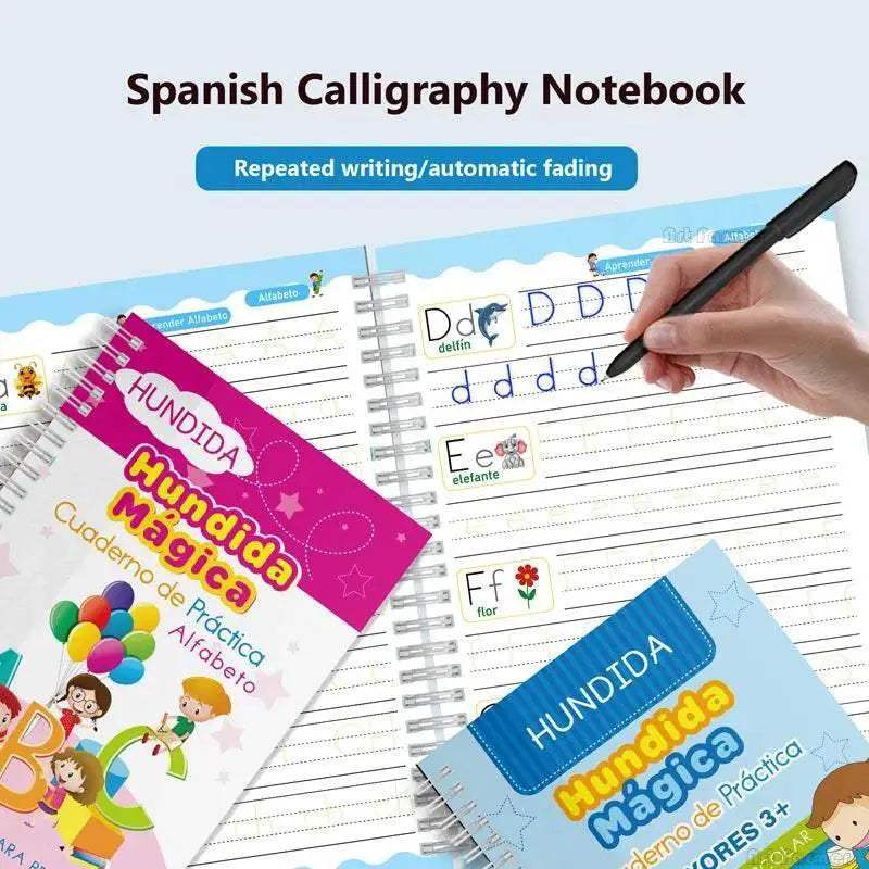 Spanish Magic Books Learning Numbers in Spanish Lettering for Children Reusable Magic Practice Copybook Montessori Writing Set - ToylandEU