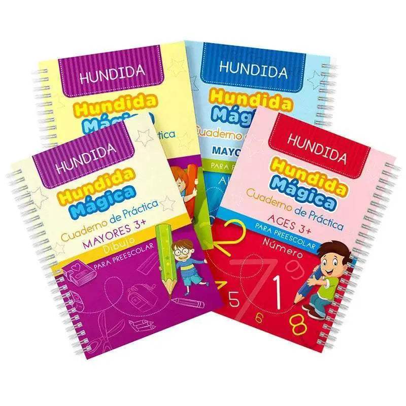 Spanish Magic Books Learning Numbers in Spanish Lettering for Children Reusable Magic Practice Copybook Montessori Writing Set - ToylandEU
