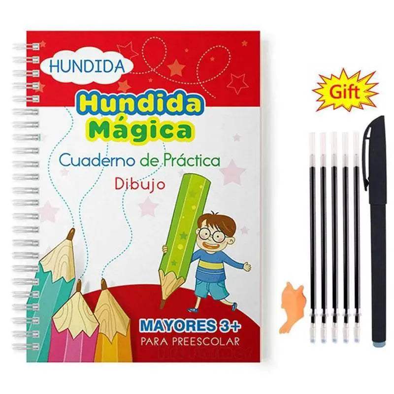 Spanish Magic Books Learning Numbers in Spanish Lettering for Children Reusable Magic Practice Copybook Montessori Writing Set - ToylandEU