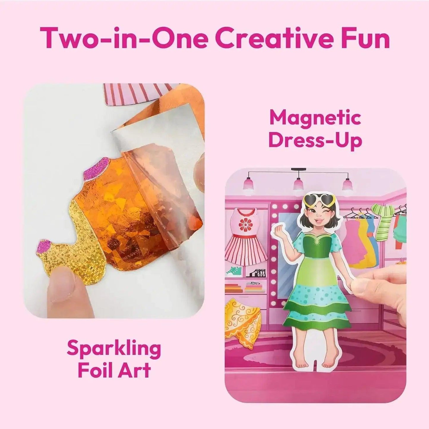  Sparkling 2-in-1 Foil Magnet Dress Up Kit -  ToylandEU™