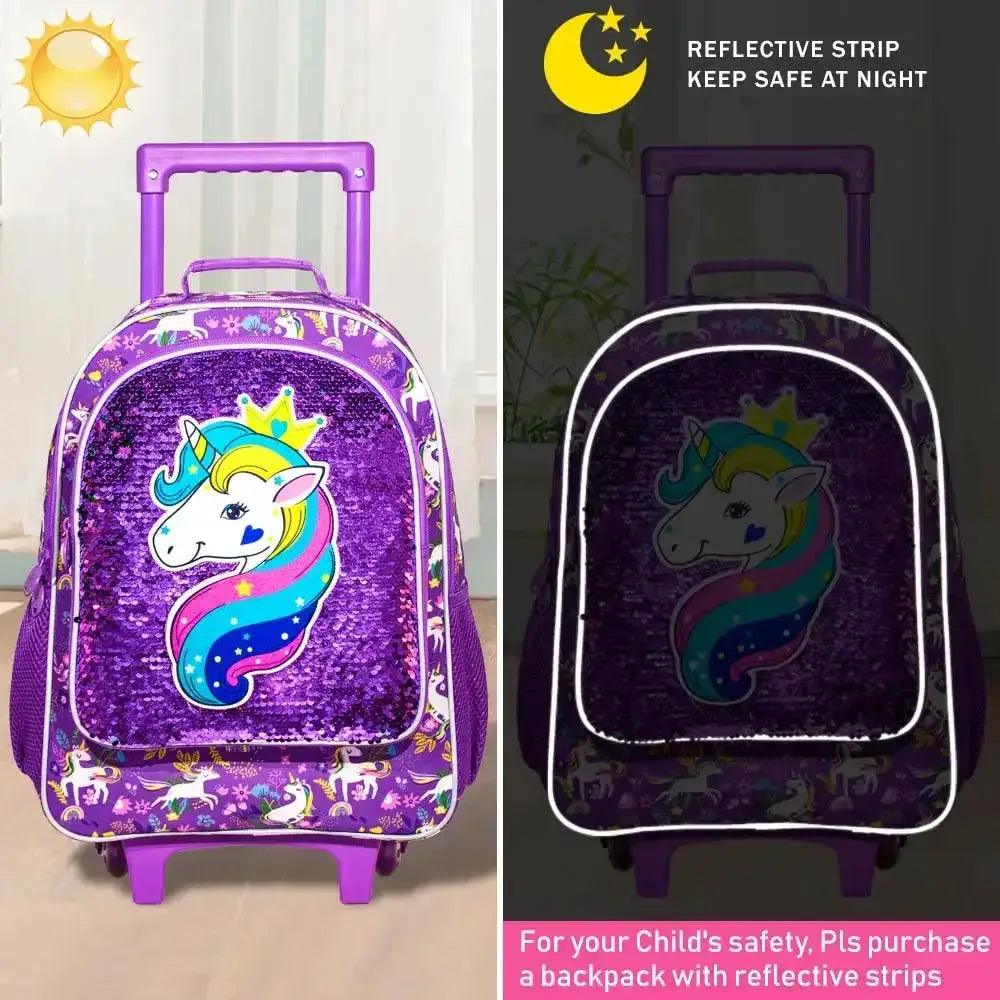  Sparkling 3-in-1 Girls' Rolling Backpack Toyland EU -  ToylandEU™