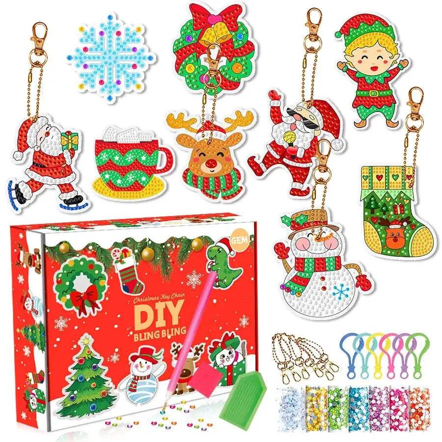 Sparkling Diamond Painting Keychain Kit For Kids Easy DIY - ToylandEU