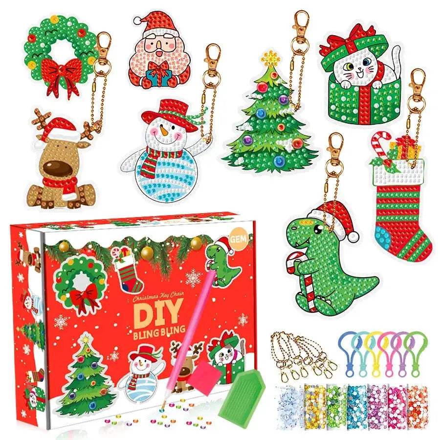 Sparkling Diamond Painting Keychain Kit For Kids Easy DIY - ToylandEU