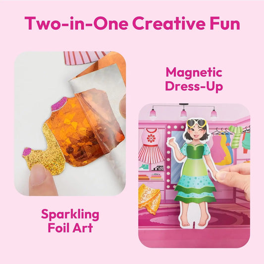 Sparkling Foil Magnet Dress Up Kit For DIY Kids Travel
