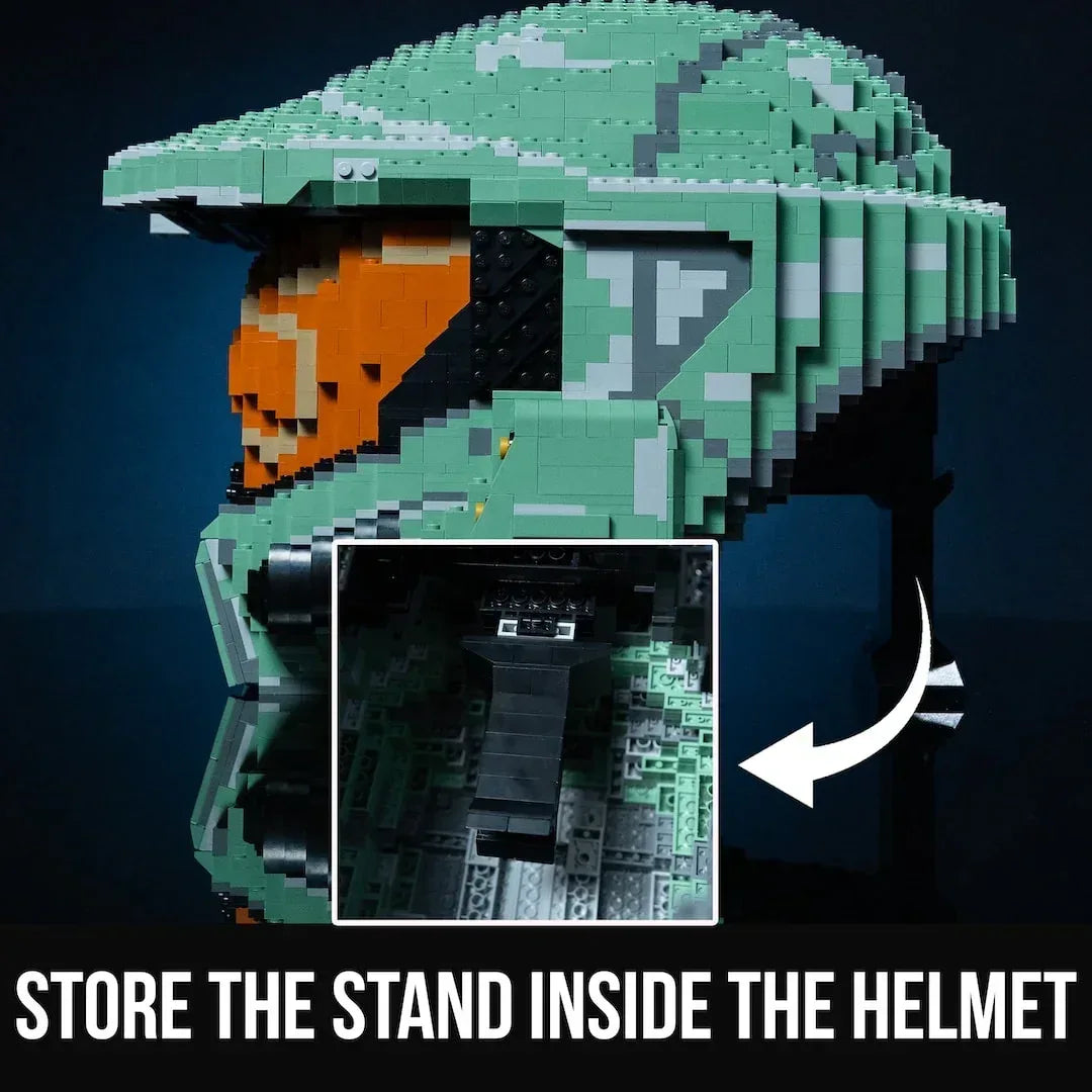 Life-Sized LEGO Master Chief Helmet Replica With 2700 Bricks - ToylandEU