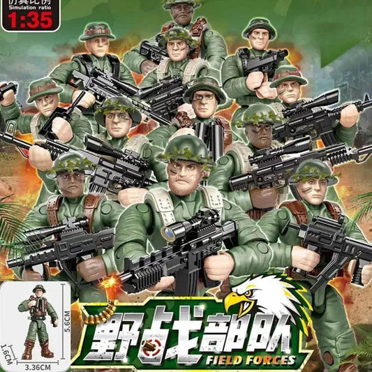  Special Force Field Force WW2 Infantry Military Soldiers Corp War Army Mini Gun Weapons Model Toys -  ToylandEU™