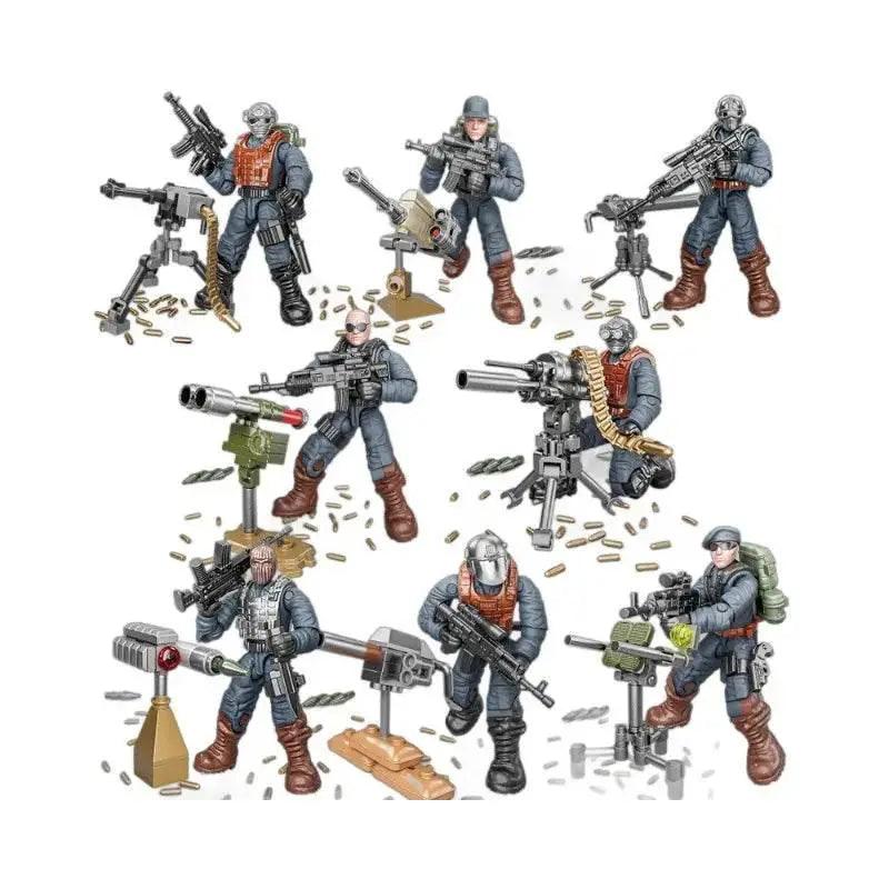  Special Force Field Force WW2 Infantry Military Soldiers Corp War Army Mini Gun Weapons Model Toys -  ToylandEU™