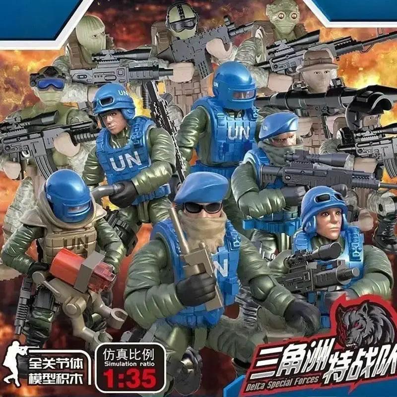  Special Force Field Force WW2 Infantry Military Soldiers Corp War Army Mini Gun Weapons Model Toys -  ToylandEU™