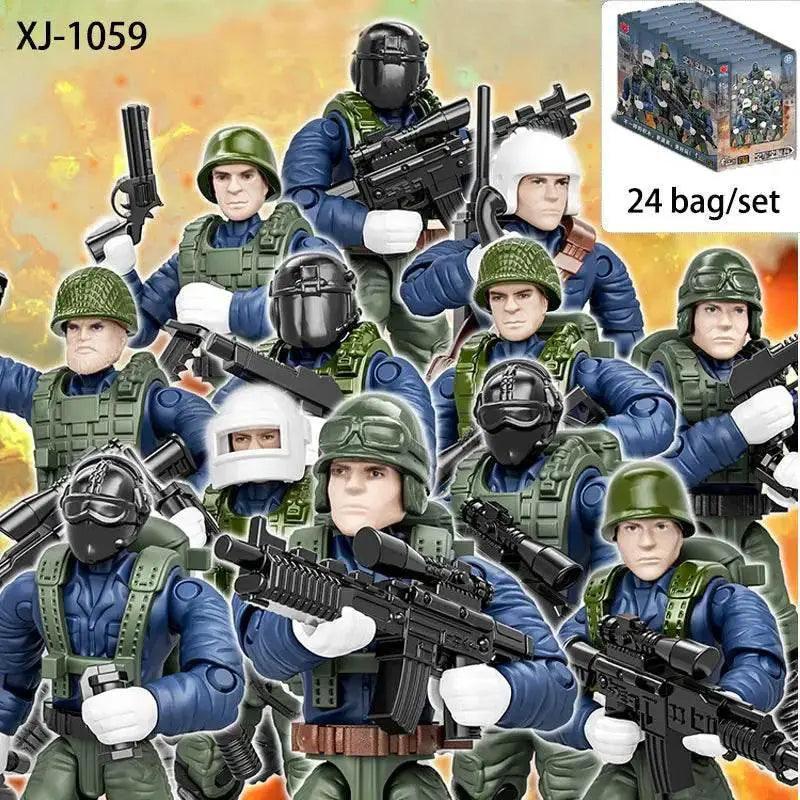  Special Force Field Force WW2 Infantry Military Soldiers Corp War Army Mini Gun Weapons Model Toys -  ToylandEU™