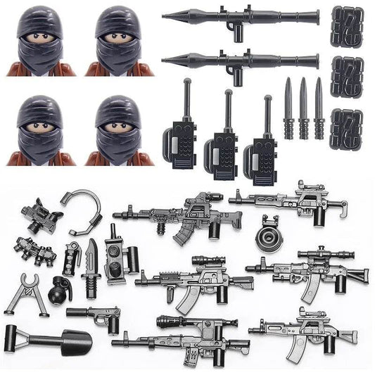Special Forces Mini Action Figure Set - Tactical Building Blocks & Villains - ToylandEU
