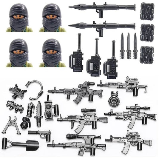 Special Forces Mini Action Figure Set - Tactical Building Blocks & Villains - ToylandEU