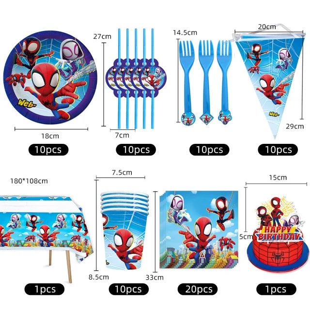 Spider Birthday Party Supplies | Tableware | Toylandeu™