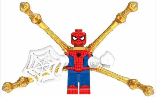 Custom LEGO Figure Spider Man With Web Detailing Red And Blue Suit White Eye Mask Black Spider Emblem - ToylandEU