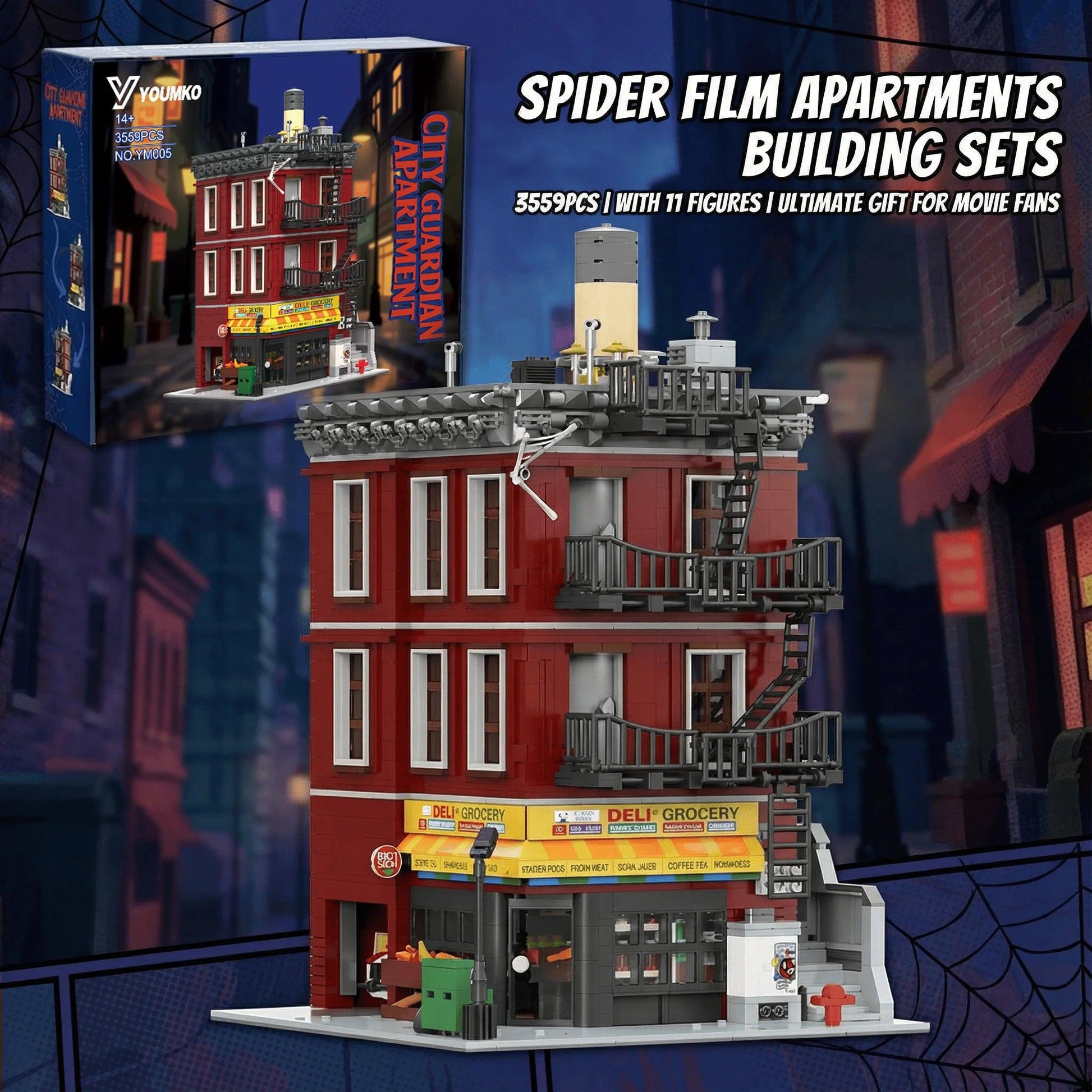 Spider Deli Apartment Building Blocks | 3559 Pcs | Toylandeu™