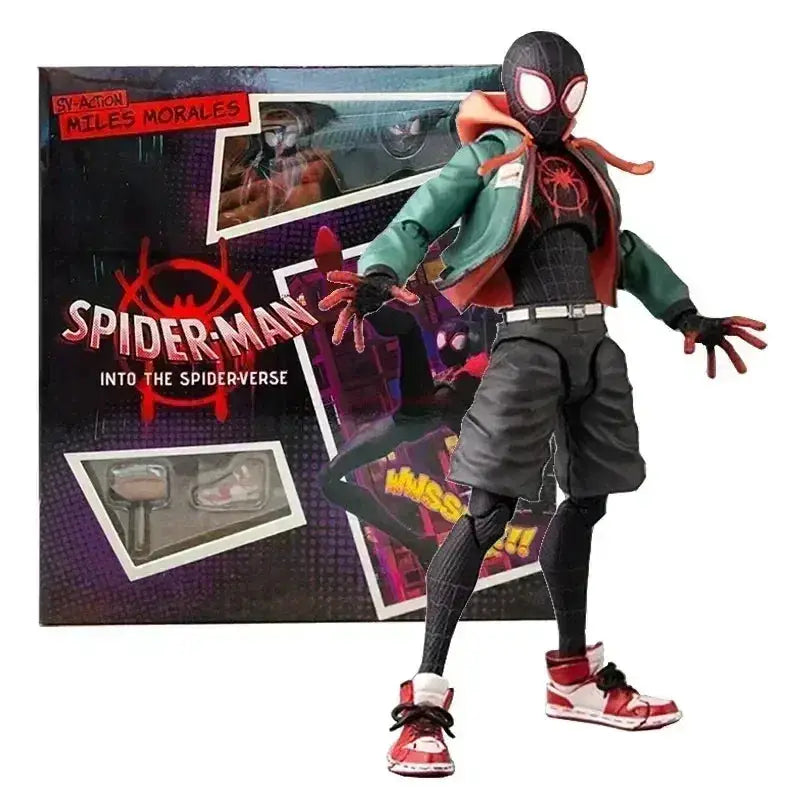 Spider Man Action Figures Set Miles Morales Gwen Stacy Collectible - ToylandEU