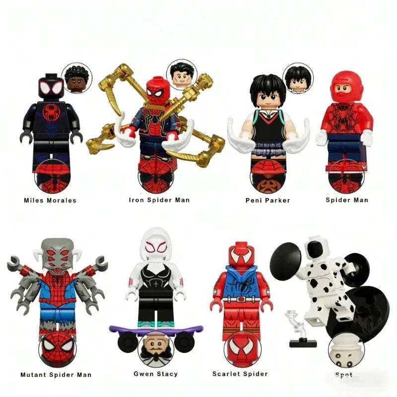 Spider Man Building Blocks Set Collectible Miles Gwen Figures Gift - ToylandEU