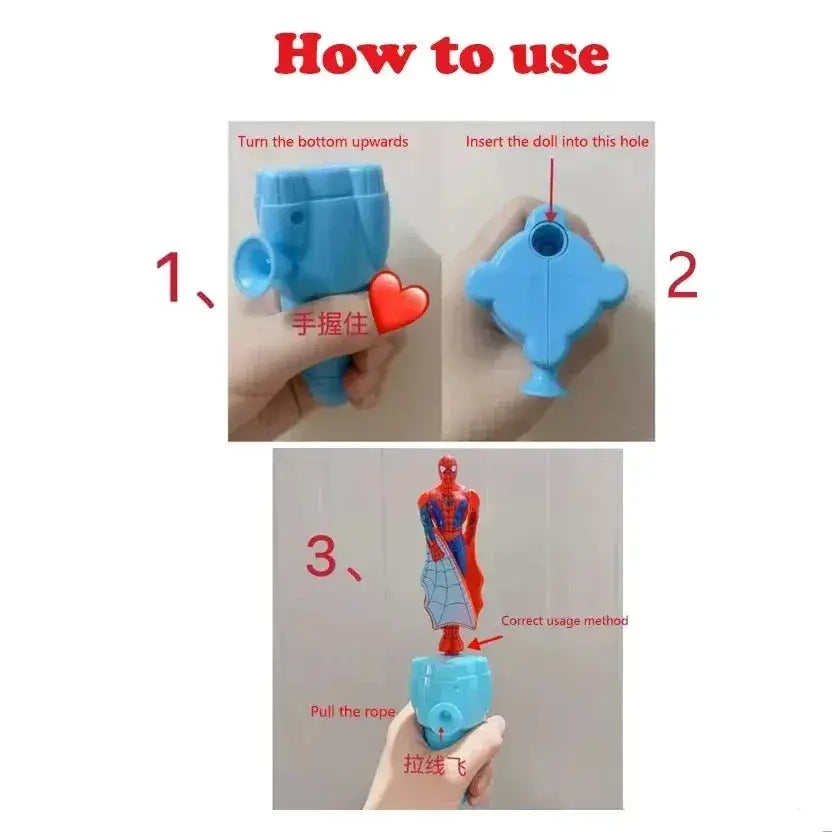 Spider Man Dragonfly Flying Toy With Rotating String Outdoor Fun - ToylandEU
