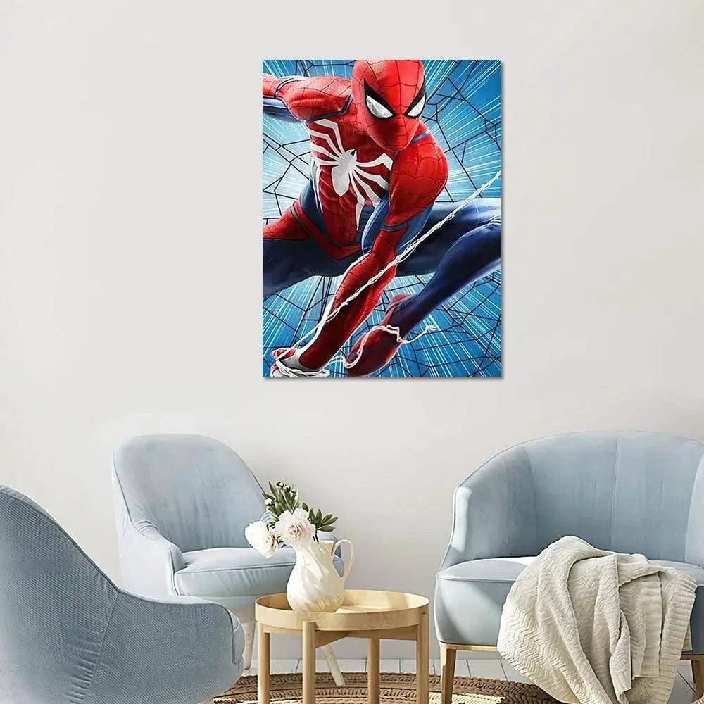  Spider-Man Embroidery Cross Stitch Kit - Complete Set for Wall Art Decor, 14ct Printed Canvas -  ToylandEU™