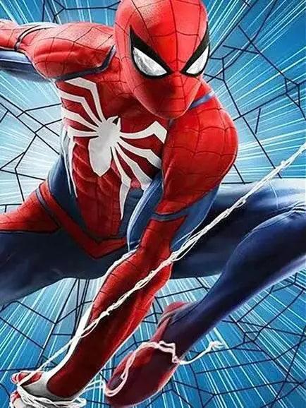  Spider-Man Embroidery Cross Stitch Kit - Complete Set for Wall Art Decor, 14ct Printed Canvas -  ToylandEU™