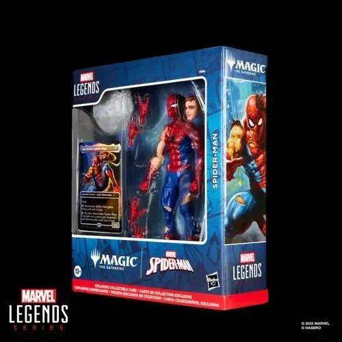 Spider-Man Marvel Legends Magic: The Gathering Battle-Damaged Spider-Man 6-Inch Action Figure and Card - ToyShnip