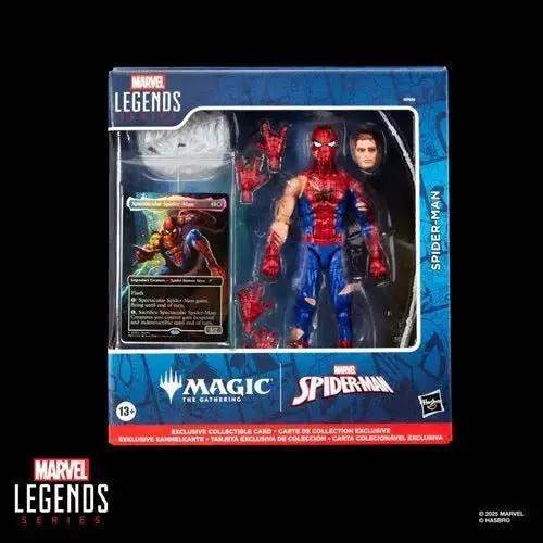 Spider-Man Marvel Legends Magic: The Gathering Battle-Damaged Spider-Man 6-Inch Action Figure and Card - ToyShnip