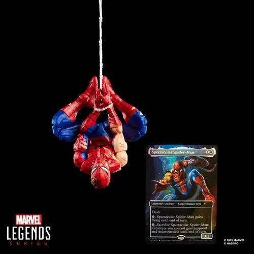 Spider-Man Marvel Legends Magic: The Gathering Battle-Damaged Spider-Man 6-Inch Action Figure and Card - ToyShnip
