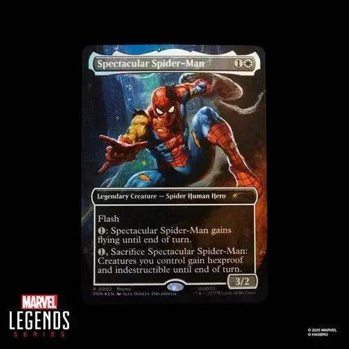 Spider-Man Marvel Legends Magic: The Gathering Battle-Damaged Spider-Man 6-Inch Action Figure and Card - ToyShnip