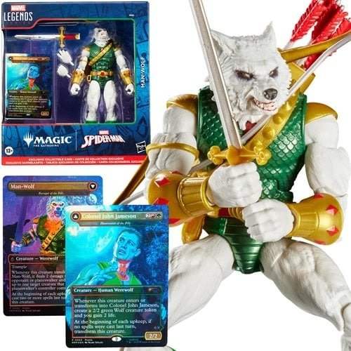 Spider-Man Marvel Legends Magic: The Gathering Man-Wolf 6-Inch Action Figure and Card - ToyShnip