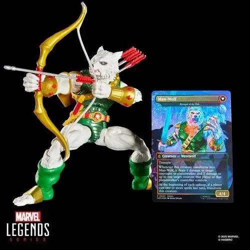 Spider-Man Marvel Legends Magic: The Gathering Man-Wolf 6-Inch Action Figure and Card - ToyShnip