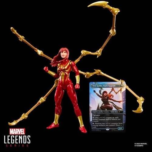 Spider-Man Marvel Legends Magic: The Gathering Mary Jane Watson (Iron Spider) 6-Inch Action Figure and Card - ToyShnip