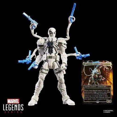 Spider-Man Marvel Legends Series Magic: The Gathering Agent Anti-Venom 6-Inch Action Figure and Card - ToyShnip