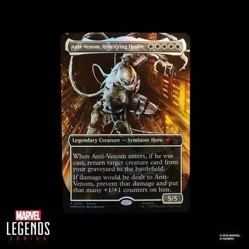 Spider-Man Marvel Legends Series Magic: The Gathering Agent Anti-Venom 6-Inch Action Figure and Card - ToyShnip
