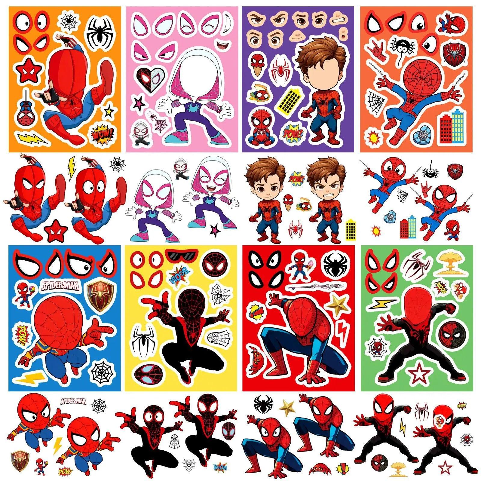 Spider-Man Waterproof Sticker Set | 8 Sheets 5cm | Toylandeu™