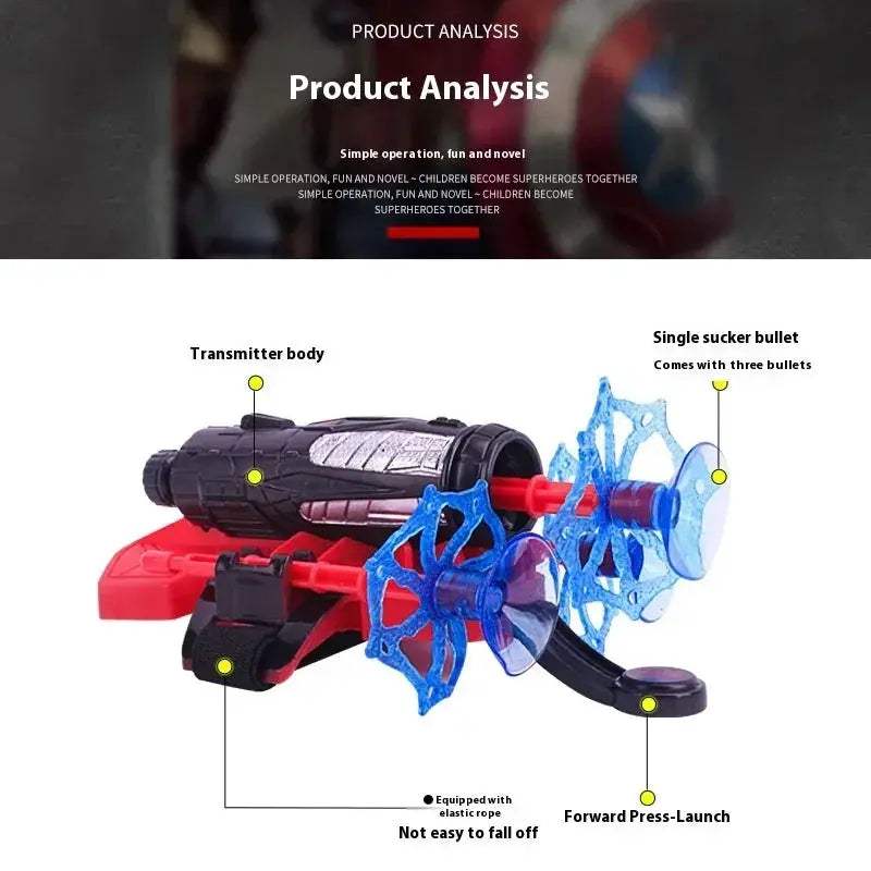 Spider Man Web Shooters Toy Wrist Launcher for Cosplay - ToylandEU