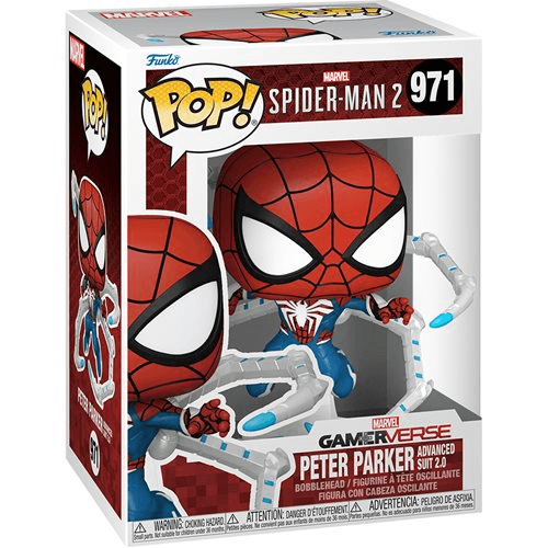 Funko Pop Figure | Spider-Man 2 Advanced Suit | Peter Parker | 4 Inch Figure