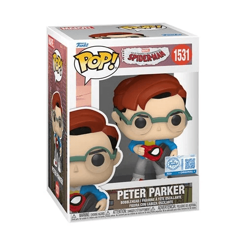 Funko Pop! Animation Spider-Man Peter Parker | Vinyl Figure | About 3.75 Inches Tall | Entertainment Earth Exclusive