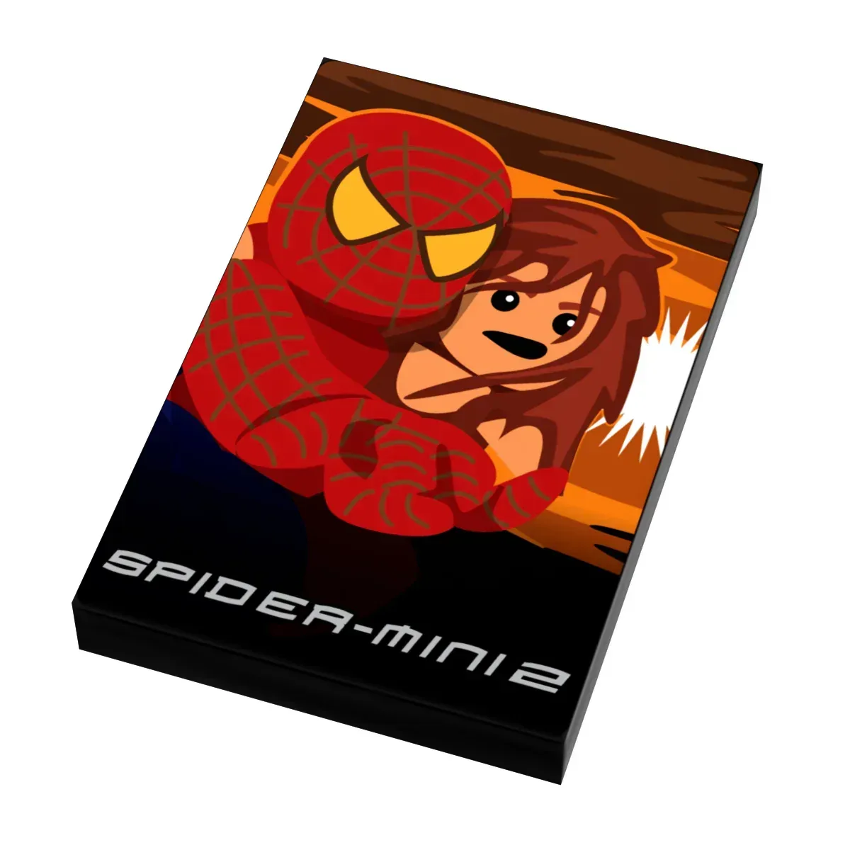Spider Man 2x3 LEGO Tile Custom Print Figure Scale For Figure Displays On Authentic LEGO Tile - ToylandEU