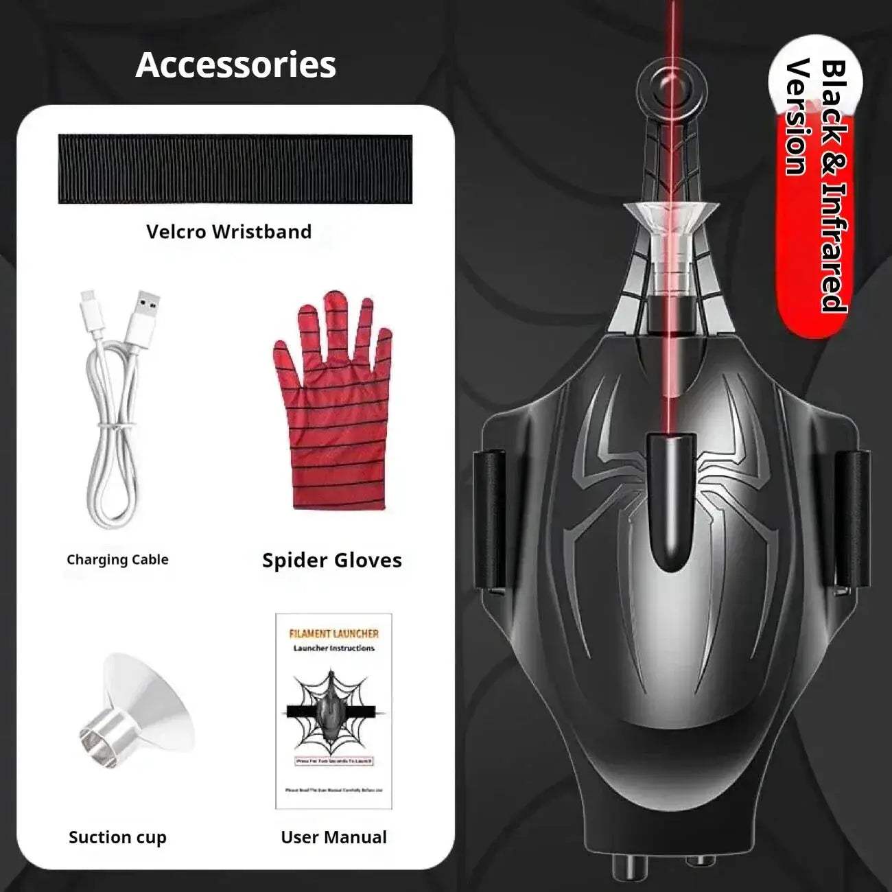 Spiderman Web Shooter Cobweb Launcher Realistic Cosplay Accessory - ToylandEU