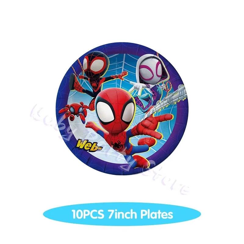 Spidey Tableware Kit | Plates Cups Balloons| Toylandeu™