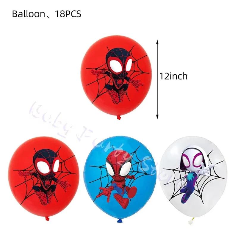Spidey Tableware Kit | Plates Cups Balloons| Toylandeu™